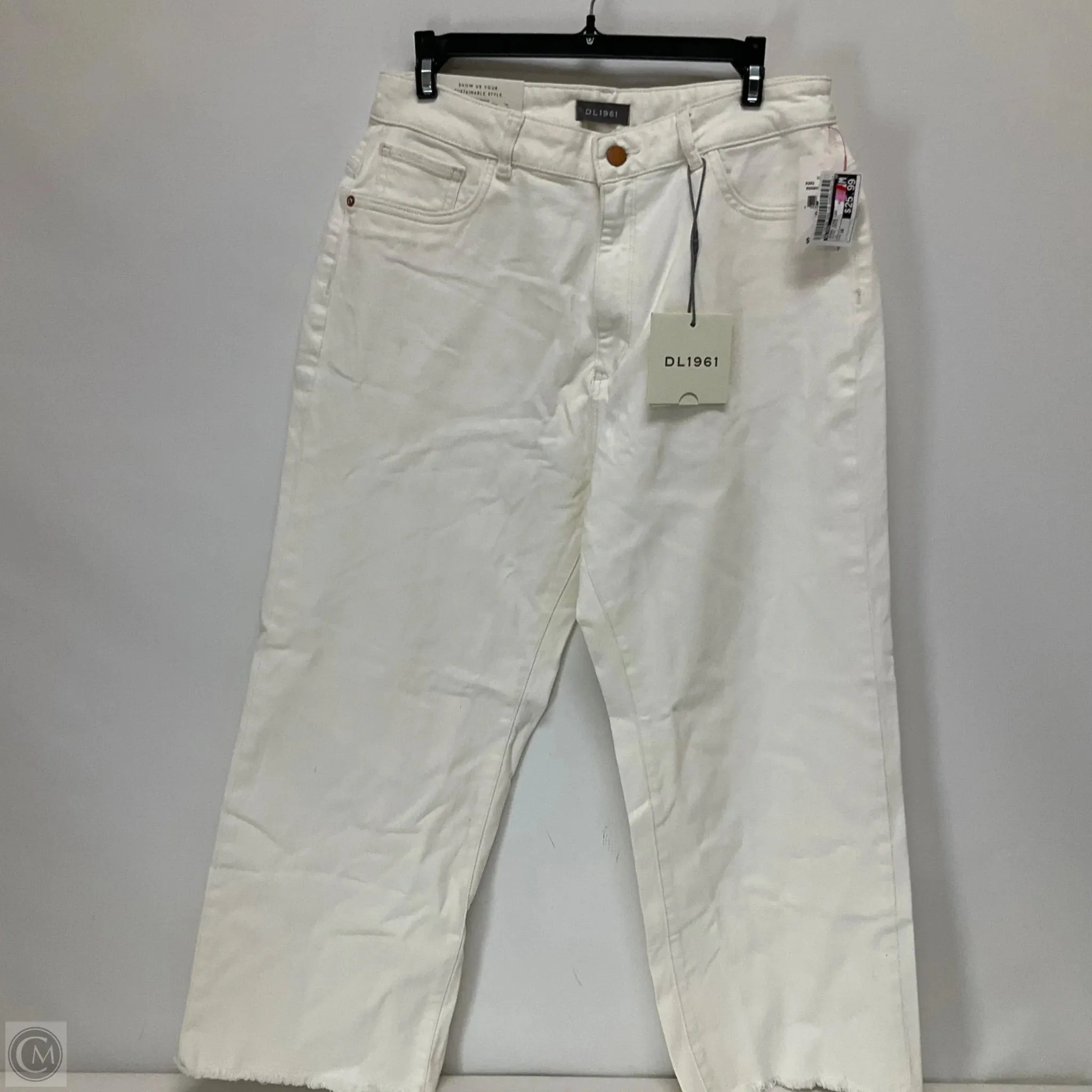 Jeans Wide Leg By Dl1961 In White Denim, Size: 16